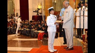 President Kovind presents Tenzing Norgay National Adventure Award 2017 to INSV Tarini Team [upl. by Cowey]