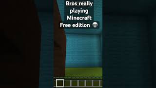 Minecraft Free Edition 1 minecraftmemes minecraft [upl. by Ssecnirp]