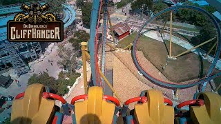 Dr Diabolicals Cliffhanger Dive Coaster Ride On POV Video at Six Flags Fiesta Texas Rollercoaster [upl. by Thacker]