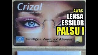 Cara Membedakan Lensa Essilor Kamu adalah Asli bukan Palsu   Recognize Essilor Lens [upl. by Ecnerwal]