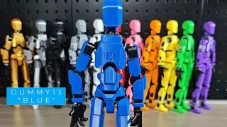 BLUE  DUMMY 13 REVIEW  t13  DUMMY 13 ASSEMBLY  ACTION FIGURE [upl. by Kinson]