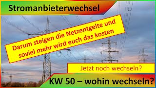 Stromanbieter und Stromtarif  Wohin wechseln  Wieviel steigen die Netzentgelte 2024  KW 50 [upl. by Grose]