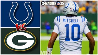 Colts vs Packers Week 2 Simulation Madden 25 Rosters [upl. by Ellehcan462]