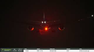 Goaround Stormy weather London Heathrow Airport Oman Air 787 Live Stream this evening [upl. by Siraf]