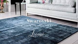 Swarovski Sparkling Glamour Rug in Midnight Blue at LoveRugs [upl. by Lili]