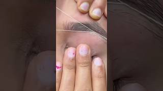 eyebrow threading eyebrow tutorialeyebrowthreadingtutorialforbeginners eyebrowtutorial shorts [upl. by Aicener]