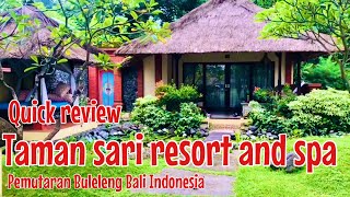 Taman sari resort and spa pemuteran Buleleng Bali  quick review about this resortroom tamansari [upl. by Burnaby178]