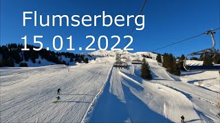 Flumserberg 15012022 Leist 2222m  Tannenboden 1400m [upl. by Maressa]