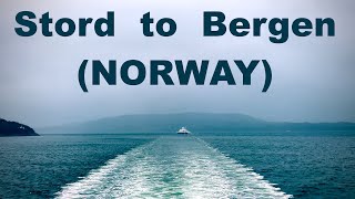 Traveling in rain from Stord to Bergen NORWAY via E39 ferry 🇳🇴 [upl. by Weatherby]