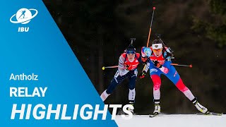 World Cup 2122 Antholz Women Relay Highlights [upl. by Estas218]