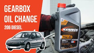 Change the gearbox oil Peugeot 206 14 HDI 🛢 [upl. by Annahc]