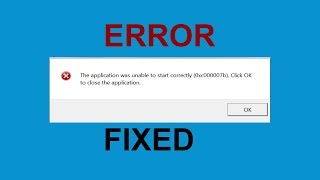 How to Fix Error 0xc00007b in Windows 108187 100 Solved 2018 [upl. by Vaasta]