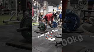 Hook grip kaise lagayedeadliftpr deadliftlove powerlift motivation [upl. by Alli]