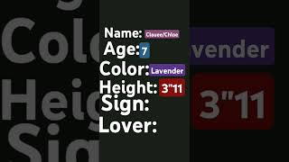 My Name My Age My Favorite Color My Height My Sign Do I Have A Lover [upl. by Oicram]