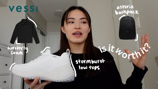 Honest Review of the NEW Vessi Stormburst Low Tops Astoria Backpack amp Westerly Coach Jacket 💧 [upl. by Weinshienk364]