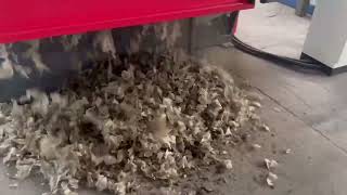 Single shaft shredder machine working video shredding LDPE film [upl. by Aridan]