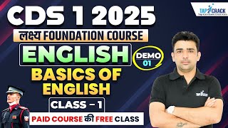 CDS 1 2025 Preparation  CDS English  Basics of English  English Demo  Rishabh Deshwal Sir [upl. by Okir692]