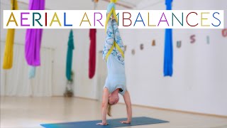 Aerial Yoga Armbalances  Handstand amp Unterarmstand [upl. by Doelling404]