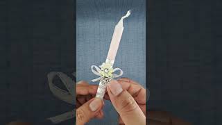 DIY Baptismal Candle Idea diy ideas candle crafts [upl. by Nadnarb]