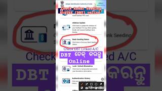 Check Aadhar Seeding Status DBT online  Aadhar Bank Account Linking Status Check in Odia  dbt [upl. by Yousuf]