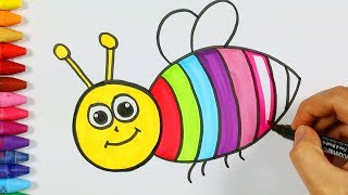 Cómo Dibujar y Colorear Abeja y Niñita  Dibujos Para Niños [upl. by Jahncke985]