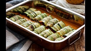 Canelones de calabacín rellenos de verduras  RECETA PARA FIESTAS  Delicious Martha [upl. by Poul123]