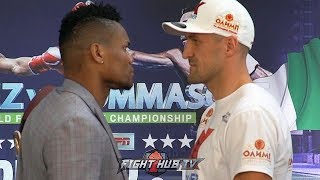 ELEIDER ALVAREZ GIVES SERGEY KOVALEV A DEATH STARE DURING KOVALEV ALVAREZ 2 PRESS CONFERENCE [upl. by Alaric]