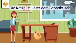 Wo ist die Katze Lokale Präpositionen  Dativ  Learn German  Deutsch lernen Super Deutsch [upl. by Levesque134]