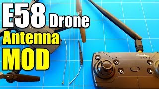 Eachine E58 Drone Antenna Mod  Step by Step  Range Upgrade Works For Any Rc Quadcopter [upl. by Hughmanick]