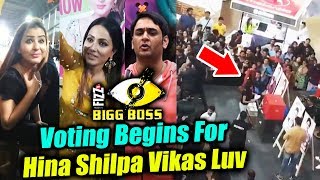 Voting Begins In Inorbit Mall For Shilpa Hina Vikas Luv  BB Mall Task  Bigg Boss 11 [upl. by Ilario]