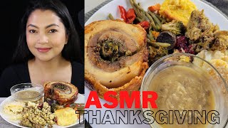 ASMR THANKSGIVING LEFTOVER Eating Sound MUKBANG [upl. by Salomie956]