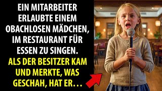 Mitarbeiter lässt obdachloses Mädchen für Essen singen doch der Besitzer kommt und… [upl. by Colombi8]