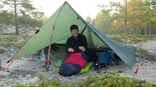 Tarp Shelter like a Tent  Overnight Camp [upl. by Bette]