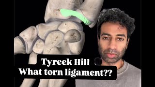 What torn ligament is Tyreek Hill dealing with Analysis by a sports medicine doctor dolphins [upl. by Yniar704]