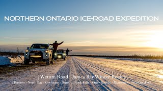 Northern Ontario IceRoad Expedition  Wetum Road  James Bay Winter Road  4K [upl. by Ranique]