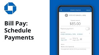 How to Schedule a Payment in Bill Pay  Chase [upl. by Daugherty943]