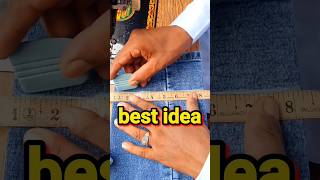 Jeans pant fitting hack 🤯fashion style hack unique ideas shorts [upl. by Eilasor]