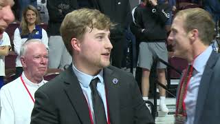 Old Lymes 21yearold Head Coach Brady Sheffield on winning the Div V state title [upl. by Aufmann]