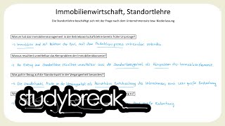 Immobilienwirtschaft Standortlehre  Immobilienmanagement [upl. by Zerk]