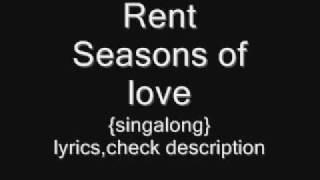 Rent  Seasons of love singalongkaraoke [upl. by Ludovick156]