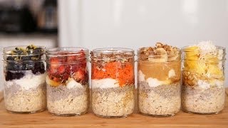 Overnight Oatmeal  5 Delicious Ways [upl. by Attennaj]