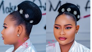 Njia rahisi ya Kubana Nywele BI HARUSI  Easly Bridal Hairstyle [upl. by Akieluz360]