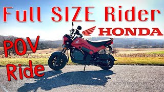 Full SIZE Rider On The Honda Navi First Motovlog [upl. by Aivatal]