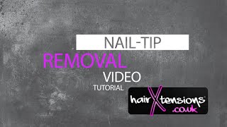 How to Remove Pre Bonded Nail Tip  UTip Hair Extensions Tutorial  HairXtensionscouk [upl. by Zildjian]