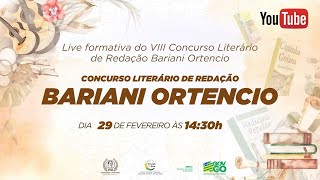 Live formativa do VIII Concurso Literário de Redação Bariani Ortencio [upl. by Arym882]