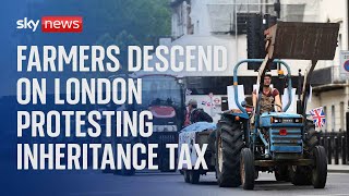 Watch live Thousands of farmers protest in Westminster over inheritance tax changes [upl. by Grodin610]