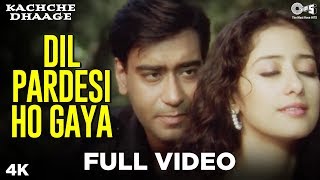 Dil Pardesi Ho Gaya  Kachche Dhaage  Lata Mangeshkar Kumar Sanu  Ajay Manisha  90s Evergreen [upl. by Lucine]