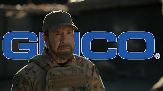 GEICO Commercial 84YearOld Chuck Norris in quotAgent Reconquot [upl. by Ednarb]