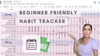 How To Create Habit Tracker with Google Sheets  FREE TEMPLATE [upl. by Annaor]