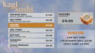 BrightSign HTML5 Sushi Menu Board [upl. by Ahsineb]